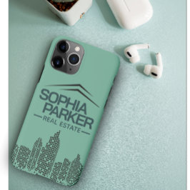 カスタム実在Estate Company Name Logo Black Green iPhone 11Proケース