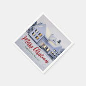 カスタム実在Estate Company Winter Christmasパーティー スタンダードカクテルナプキン (角)