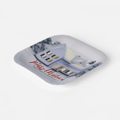 カスタム実在Estate Company Winter Christmasパーティー ペーパープレート (傾斜あり)