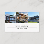 カスタム実在Estate Photo QR Social Media White 名刺 (正面)