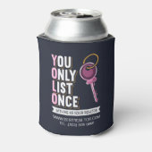 カスタム実在Estate You Only List Once不動産仲介業者Brag 缶クーラー (缶裏面)