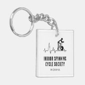 カスタム室内紡績循環会心拍 キーホルダー (正面左)