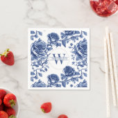 カスタム家宝バラコレクションブルーバラ スタンダードカクテルナプキン (インサイチュ)