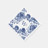 カスタム家宝バラコレクションブルーバラ スタンダードカクテルナプキン (角)