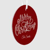 カスタム家族おめでとうクリスマス オーナメント (正面)