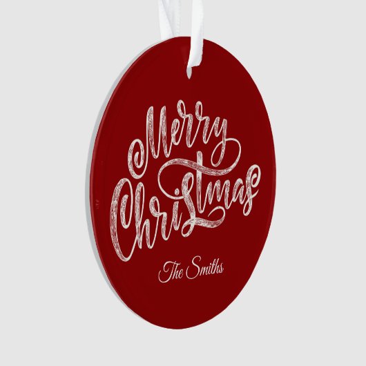 カスタム家族おめでとうクリスマス オーナメント (正面)