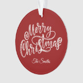 カスタム家族おめでとうクリスマス オーナメント (正面)