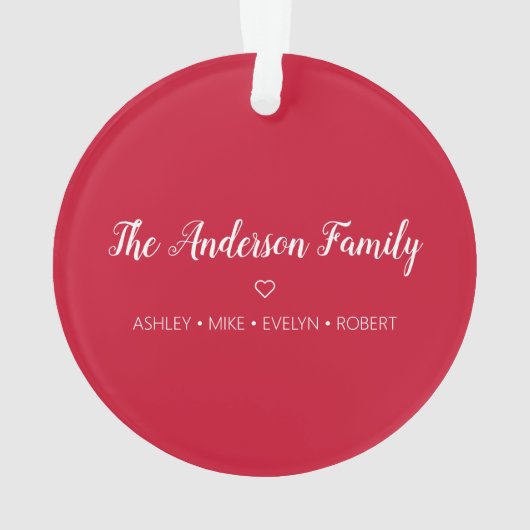 カスタム家族おもしろい名2020クリスマスホリデー オーナメント (裏面)