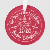 カスタム家族おもしろい名2020クリスマスホリデー オーナメント (正面)