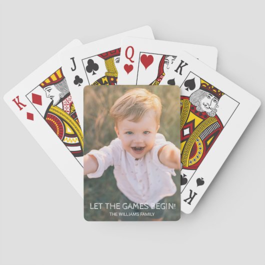 カスタム家族の写真でゲームを開始 トランプ (裏面)