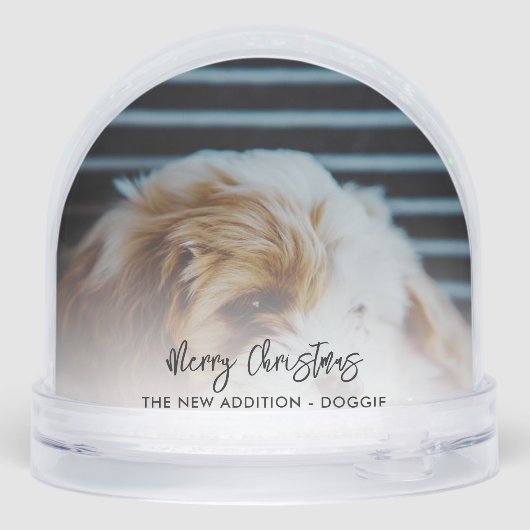 カスタム家族の写真とペット犬のクリスマス (裏面)