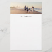 カスタム家族の写真とモノグラム 便箋 (正面)