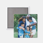 カスタム家族の写真と名前 マグネット (正面/裏面)