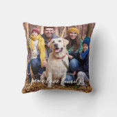 カスタム家族の写真のクパーソナライズされたリモダンスマス クッション (裏面)