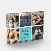 カスタム家族の写真のコラージュの思い出パーソナライズされた フォトブロック (左)