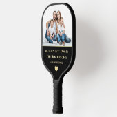 カスタム家族の写真の個人用設定 ピックルボールラケット (左)