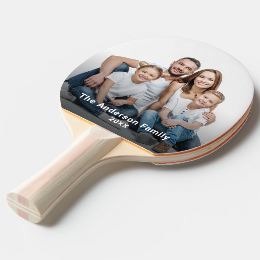 カスタム家族の写真の個人用設定 卓球ラケット (正面アングル)