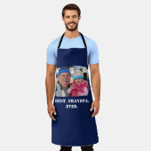 カスタム家族の写真アブエロ最高のノノグランパ エプロン (着用した状態)