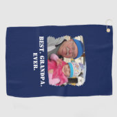 カスタム家族の写真アブエロ最高のノノグランパ ゴルフタオル (横)