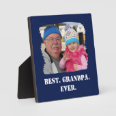 カスタム家族の写真アブエロ最高のノノグランパ フォトプラーク (正面)