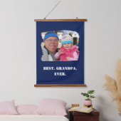 カスタム家族の写真アブエロ最高のノノグランパ 吊り下げ型タペストリー (寝室)