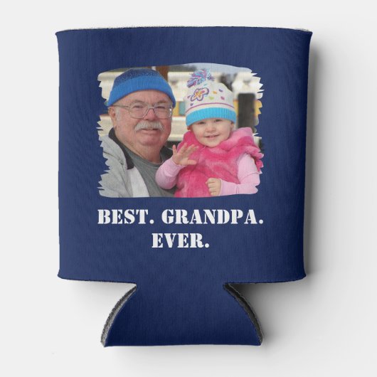 カスタム家族の写真アブエロ最高のノノグランパ 缶クーラー (正面)