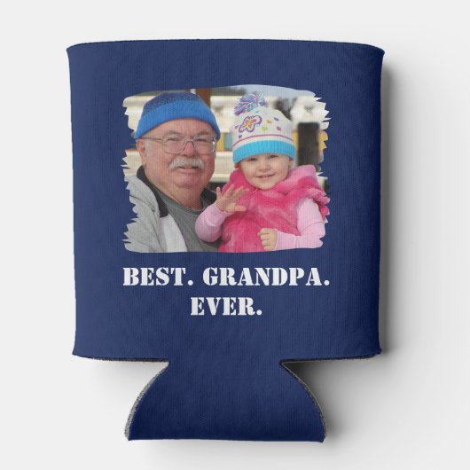 カスタム家族の写真アブエロ最高のノノグランパ 缶クーラー (裏面)