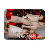 カスタム家族の写真カード、クリスマス マグネット (横)