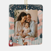 カスタム家族の写真クリスマスオーナメント セラミックオーナメント (右)