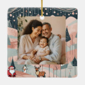 カスタム家族の写真クリスマスオーナメント セラミックオーナメント (裏面)