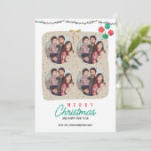 カスタム家族の写真クリスマス招待状 招待状 (スタンド正面)