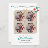 カスタム家族の写真クリスマス招待状 招待状 (正面/裏面)