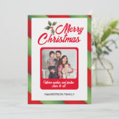 カスタム家族の写真クリスマス招待状 招待状 (スタンド正面)