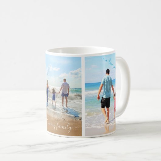 カスタム家族の写真コラージコーヒーマグギフト コーヒーマグカップ (正面右)