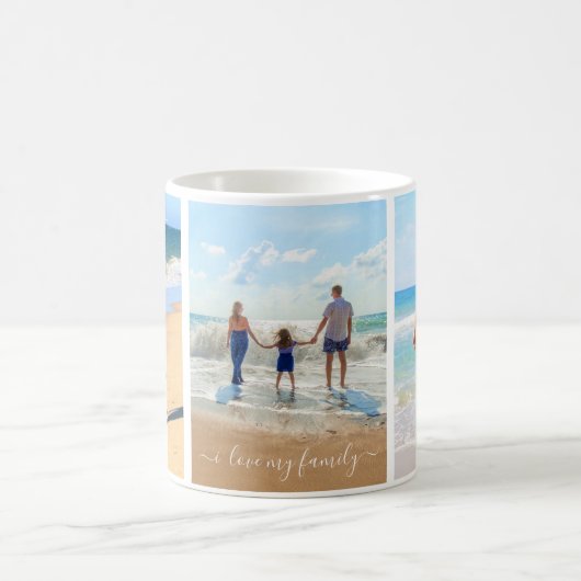 カスタム家族の写真コラージコーヒーマグギフト コーヒーマグカップ (中央)