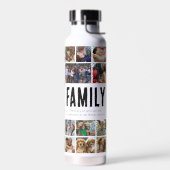 カスタム家族の写真コラージュのウォーターボトル ウォーターボトル (左面)