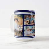 カスタム家族の写真コラージュマグ ツートーンマグカップ (正面左)