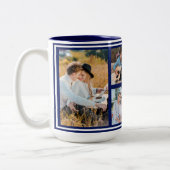 カスタム家族の写真コラージュマグ ツートーンマグカップ (左)