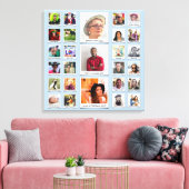 カスタム家族の写真コラージュ キャンバスプリント (インサイチュ (リビング))