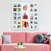 カスタム家族の写真コラージュ キャンバスプリント (インサイチュ (リビング))
