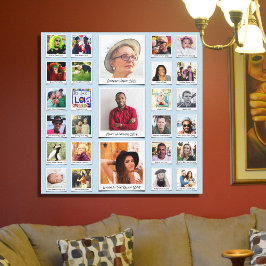 カスタム家族の写真コラージュ キャンバスプリント