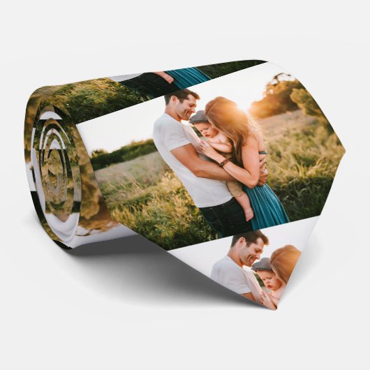 カスタム家族の写真コラージュ ネクタイ (ロール)