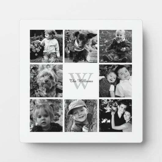 カスタム家族の写真コラージュ フォトプラーク (正面)