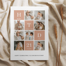 カスタム家族の写真コラージュ | 幸せな感謝祭