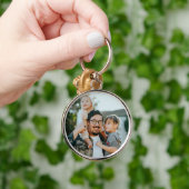 カスタム家族の写真パーソナライズされた キーホルダー (手)