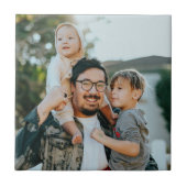 カスタム家族の写真パーソナライズされた タイル (正面)