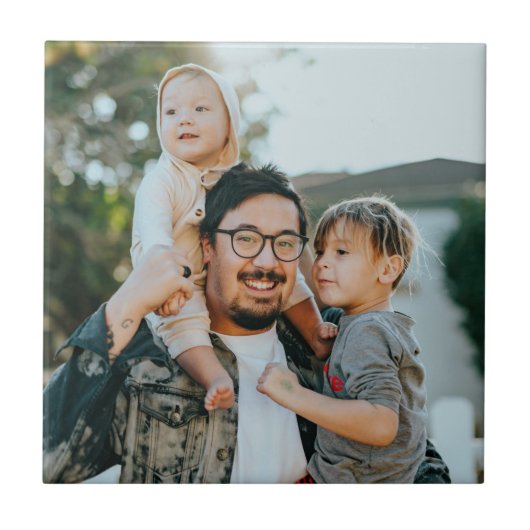 カスタム家族の写真パーソナライズされた タイル (正面)