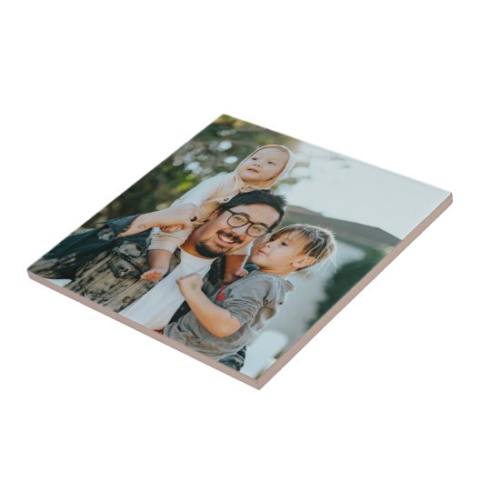 カスタム家族の写真パーソナライズされた タイル (側面)