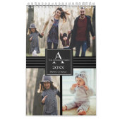 カスタム家族の写真ペー独身のジのレイアウトカレンダー カレンダー (カバー)