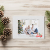 カスタム家族の写真メリークリスマスホリデーカード サンキューカード